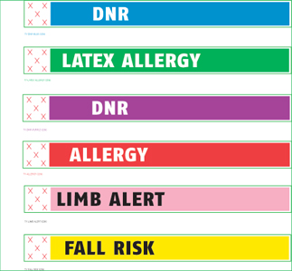 ZEBRA AIT, WRISTBAND, TYVEK, 1X10IN (25.4X254MM); ALERT WRISTBAND, ADHESIVE CLOSURE, RED-ALLERGY, 1000/BOX